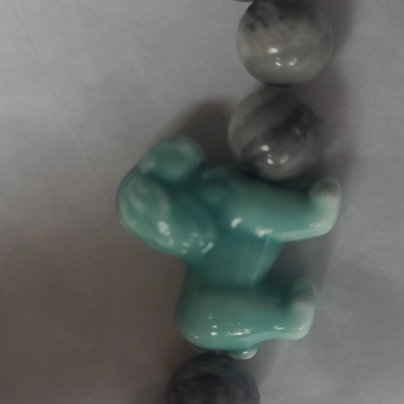 Simply Southern Tracker Lion Jewelry Bracelet- Gray And Aqua - Picture 2 of 4